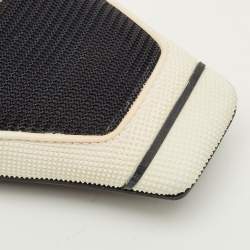 Pre Owned حذاء كعب عالي ديور تف اصيل فيونكة جلد مبطن براءة اختراع أسود مقدمة مفتوحة مقاس 38.5