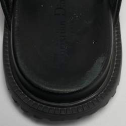 Pre Owned Dior DiorAct Size 38.5 Brown/Beige Canvas and Leather Flat Sandals