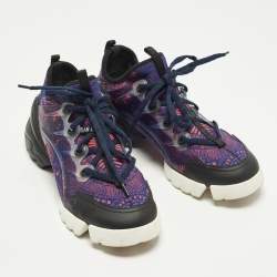 مملوكة مسبقًا Dior D-Connect Size 38.5 Multicolor Fabric and PVC Low Top Sneakers