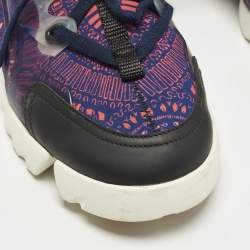 مملوكة مسبقًا Dior D-Connect Size 38.5 Multicolor Fabric and PVC Low Top Sneakers