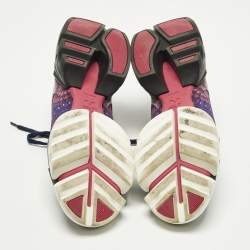 مملوكة مسبقًا Dior D-Connect Size 38.5 Multicolor Fabric and PVC Low Top Sneakers