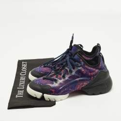 مملوكة مسبقًا Dior D-Connect Size 38.5 Multicolor Fabric and PVC Low Top Sneakers