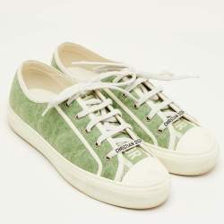 مملوكة مسبقًا حذاء رياضي ديور Walk'n'Dior قماش كاناج أخضر ومطاط مقاس 40