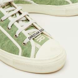 مملوكة مسبقًا حذاء رياضي ديور Walk'n'Dior قماش كاناج أخضر ومطاط مقاس 40