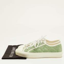 مملوكة مسبقًا حذاء رياضي ديور Walk'n'Dior قماش كاناج أخضر ومطاط مقاس 40