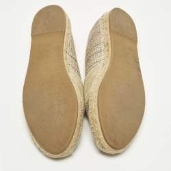 مملوكة مسبقًا حذاء إسبادريل فلات ديور غرانفيل قماش تويد متعدد الألوان مقاس 40.5