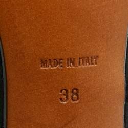 مملوكة مسبقًا صندل ديور سافاري ساتان أسود بحزام خلفي مقاس 38