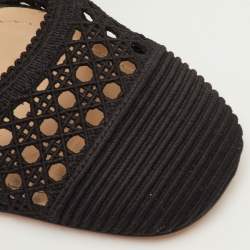 مملوكة مسبقًا حذاء كعب عالي ديور ديور وموا قماش وجلد أسود مقاس 40