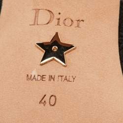 مملوكة مسبقًا حذاء كعب عالي ديور ديور وموا قماش وجلد أسود مقاس 40