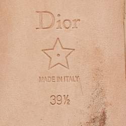 مملوكة مسبقًا حذاء باليرينا فلات ديور كاناج جلد مبطن لؤلؤي بيج مقاس 39.5