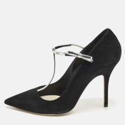 مملوكة مسبقًا حذاء كعب عالي ديور كوكت أسود جلد وزنت مقاس 39.5