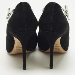 مملوكة مسبقًا Dior Coquette Size 39.5 Black Leather and Suede Mary Jane Pumps