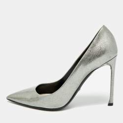 مملوكة مسبقًا Dior Size 40 Metallic Patent Leather Pointed Toe Pumps