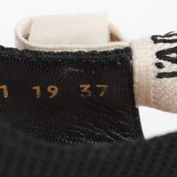 Pre Owned حذاء كعب عالي ديور جادور قماش تقني أسود حزام خلفي مقاس 37