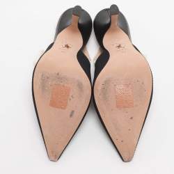 Pre Owned حذاء كعب عالي ديور جادور قماش تقني أسود حزام خلفي مقاس 37