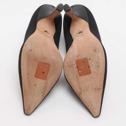 Pre Owned Dior J'Adior Size 37.5 Black Technical Fabric and Leather Pumps