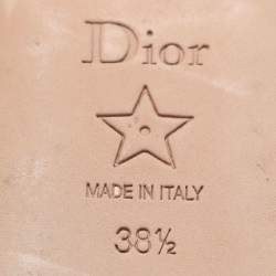 Pre Owned حذاء باليرينا مسطح ديور ميس جادور شبكي أسود مقاس 38.5