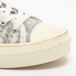 Pre Owned Dior B23 Size 38.5 Grey Mesh and PVC Low Top Sneakers
