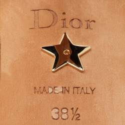 Pre Owned Dior J'Adior Size 38.5 Beige Patent Leather Pointed Toe Slingback Pumps