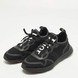 Pre Owned Dior B21 Size 41 Black Knit Fabric Low Top Sneakers