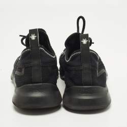 Pre Owned Dior B21 Size 41 Black Knit Fabric Low Top Sneakers