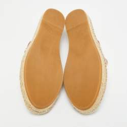 مملوكة مسبقًا حذاء فلات إسبادريل ديور مطرز غرانفيل شبك بيج مقاس 40