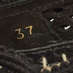 Pre Owned حذاء ديور فلات ماري جين إسبادريل قماش أسود مقاس 37