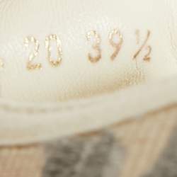 مملوكة مسبقًا Dior Walk'n'Dior Size 39.5 White/Grey Canvas and Rubber Lace Up Sneakers