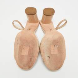 Pre Owned Dior C'est Size 35 Beige Patent Leather Slingback Pumps