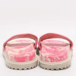 Pre Owned Dior Dway Size 38.5 Pink Canvas Sandals