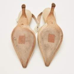 مملوكة مسبقًا حذاء كعب عالي ديور قماش فني جادور أسود بمقدمة مدببة حزام على الكاحل مقاس 39