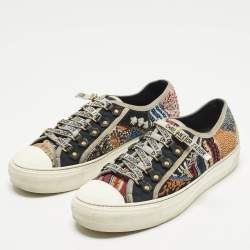 Pre Owned Dior Walk'n'Dior Size 38.5 Multicolor Canvas Low Top Sneakers