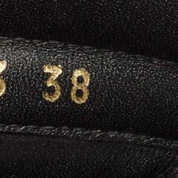 مملوكة مسبقًا Dior D-Cross Size 38 Black Leather Flat Slide