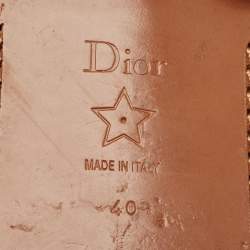 Pre Owned صندل سلايد ديور جلد أسود بشعار ديوريفولوشن مقاس 39