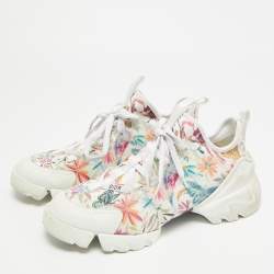 Pre Owned حذاء رياضي ديور دي كونكت كاليدوسكوبيك نيوبرين أسود مطبوع مقاس 38