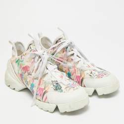 Pre Owned حذاء رياضي ديور دي كونكت كاليدوسكوبيك نيوبرين أسود مطبوع مقاس 38