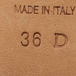 مملوكة مسبقًا حذاء كعب عالي ديور جادور مطبوع متعدد الألوان بكعب خلفي مقاس 36