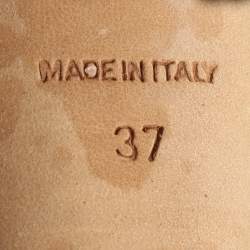 Pre Owned حذاء ديور مقاس 37 جلد فضي مغطى بطبقة لامعة