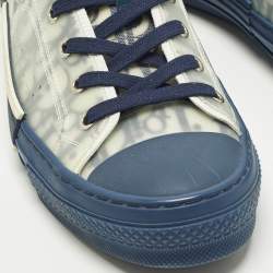 مملوكة مسبقًا Dior Size 41 White/Grey Oblique Mesh and Rubber B23 Low Top Sneakers 