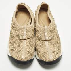 مملوكة مسبقًا حذاء رياضي ديور فيوجن شبك بيج مقاس 37.5