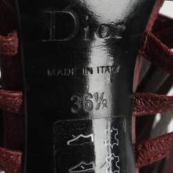 مملوكة مسبقًا صندل ديور إكستريم كت أوت غلادياتورجلد بني غامق نقشة الثعبان مقاس 37.5