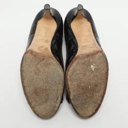 مملوكة مسبقًا Dior Bow Size 38 Black Patent Leather Pumps