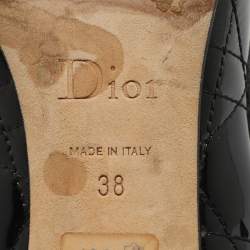 مملوكة مسبقًا Dior Bow Size 38 Black Patent Leather Pumps