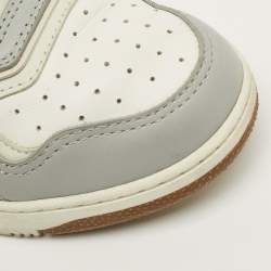 Pre Owned Dior B27 Size 37 Grey Canvas and Leather Lace Up Sneakers