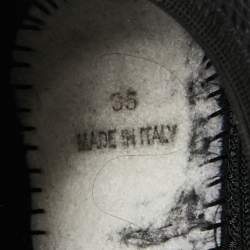 Pre Owned حذاء رياضي ديور فيوجن مش بعرى مزخرف باللون الأسود مقاس 35.5