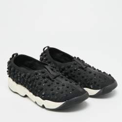 مملوكة مسبقًا حذاء رياضي ديور فيوجن شبك مزخرف بالكريستال الأسود مقاس 39.5