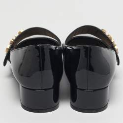 Pre Owned حذاء كعب عالي ديور جلد لامع أسود ماري جين مقاس 39