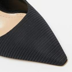 Pre Owned حذاء كعب عالي ديور جادور قماش أسود بحزام خلفي للكاحل مقاس 36.5