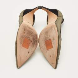 Pre Owned Dior Surreal Eye Size 38 Beige/Black Mesh and Suede Pumps