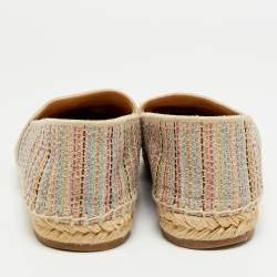 مملوكة مسبقًا حذاء إسبادريل فلات ديور غرانفيل قماش تويد متعدد الألوان مقاس 40.5